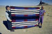 Completed 3rd phase Chief Blanket by Sarah Natani with Nancy McNeal. © Photo Courtesy of Lyle McNeal